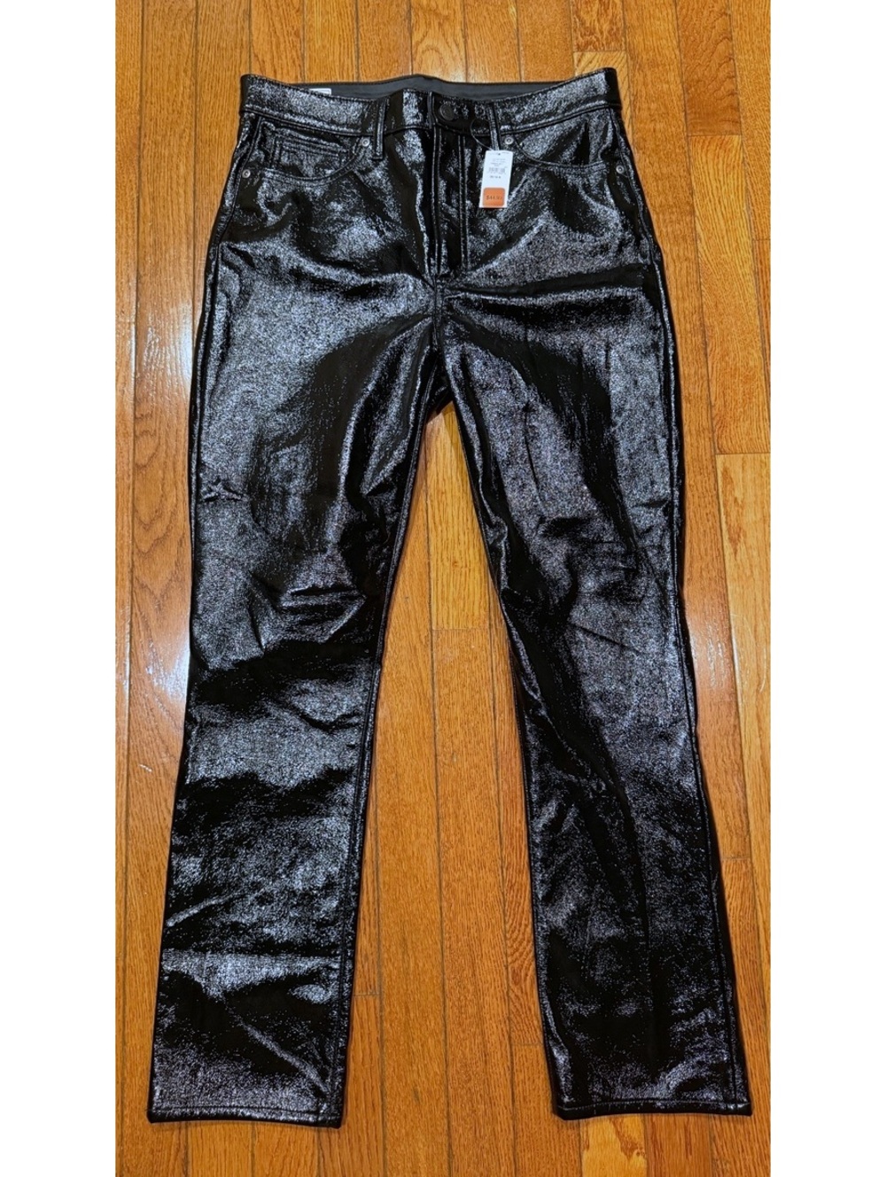 NWT Gap High Rise Vintage Slim Patent Faux Leather Pants - Size 30 / 10R